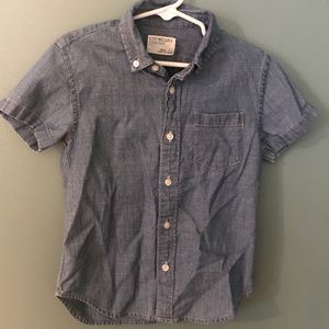 Chambray Short Sleeve Boys Button Up